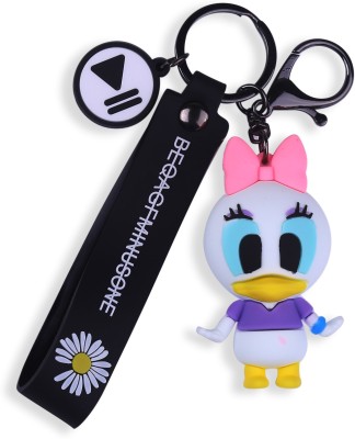 RainSound 3D Miniature Soft PVC Daisy Duck keyring with Charm Key Chain