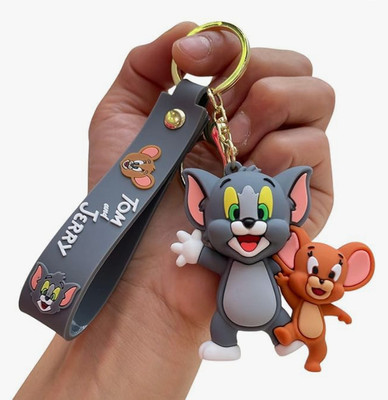 K3NTERPRISES Tom and Jerry Keychain Cute Rubber Keyring 3D Cartoon Bag Charm for boys & girls Key Chain