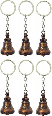 Newview Tibetan Brown Bell Keychain pack of 6 Key Chain Key Chain