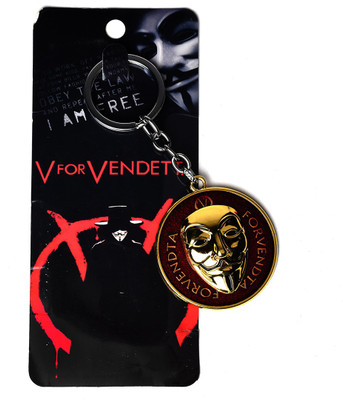 Daiyamondo V For Vendetta Face Mask Rotating Keychain Vendatta Face Moving Keychain Key Chain
