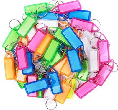 navjai Keychain Keyrings with Name Label Split Ring Keytags Key ka challa 10pcs Key Chain