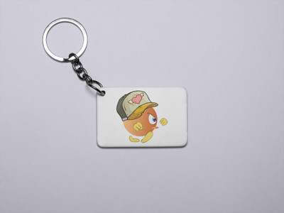 Rushaan Very Angry at You Emoji- Printed Acrylic Keychains(Pack Of 2) Key Chain