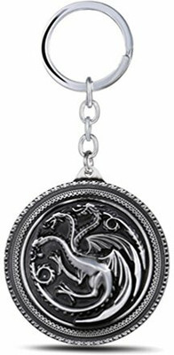 RainSound Game of Thrones House Targaryen Dragon rotating Key Chain
