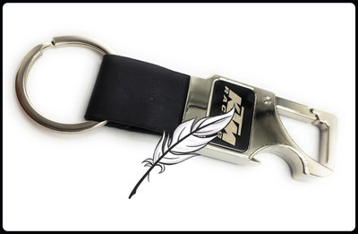 Dashify Metal Leather Opner Keychain for KTM DUKE Bikes Black Colour-S212_ak151 Key Chain