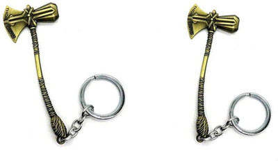 MAG BEE Infinity War Thanos Gauntlet Stormbreaker Golden Combo Pack of 2 Key Chain