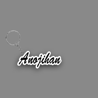SY Gifts SYG Anojihan Name Keychain White And Black Key Chain