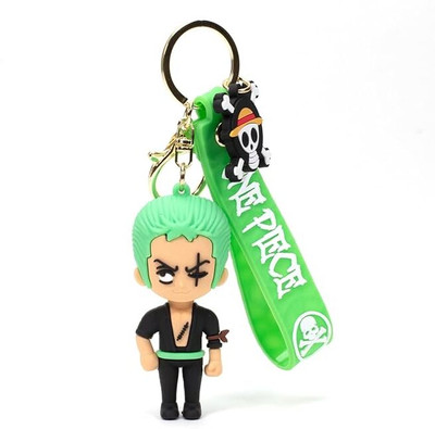 gtrp Zoro Straight Anime Keychain Key chain Rubber Silicone New Key Chain