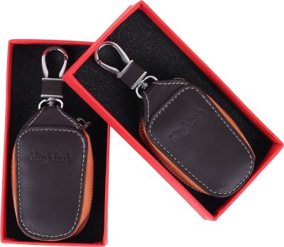 Highlark Genuine Leather Key Pouch Car Case Key Chain