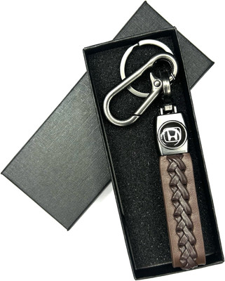 FLAMBE New car honda Brown Leather Design Belt Keychain Key Chain