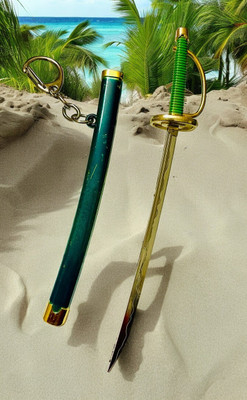 gtrp UNSHARPED Metal KATANA Keychain with cover - Multicolor Code82 Key Chain