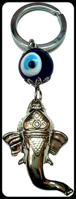 gtrp Trendy-Evil Eye Ganesha Keychain Key Chain
