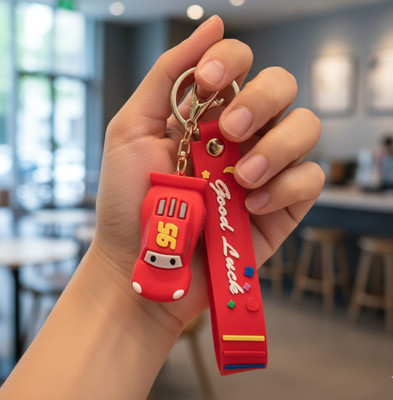 Ignite Cute McQueen Cartoon Soft Rubber Keychain Wristband Strap for Boys Girls Key Chain