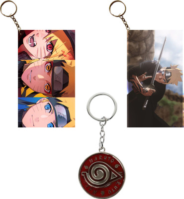 Hariyaali Enterprises LLP Naruto NARUTO X BORUTO THE FATHER AND SON Spinning Unique Style 3 pcs Combo Key Chain