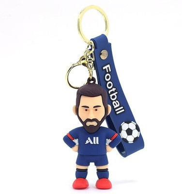 gtrp Blue Messi 3D Rubber With Long Ribbon-New303 Key Chain