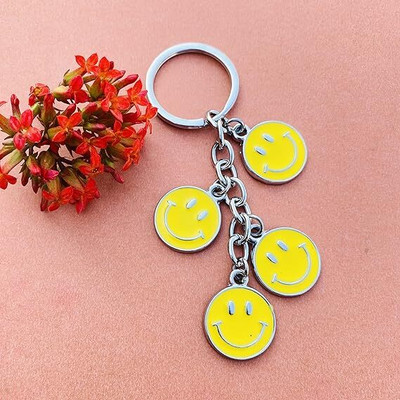 adiya Funny Smile Face Metal Keychain Keyring Combo For Party Favors Key Chain