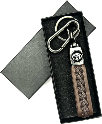 FLAMBE New toyota brown Leather Design Belt Keychain Key Chain