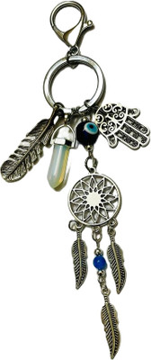 GKM Evil Eye Dream Catcher Premium quality heavy metal najar battu keychain Key Chain