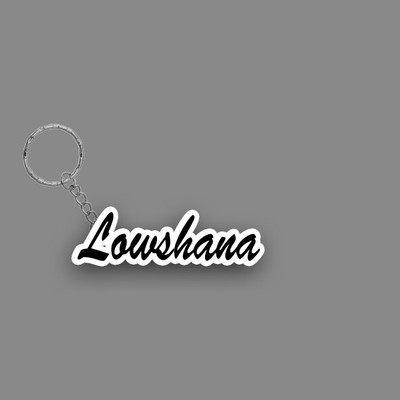 SY Gifts SYG Lowshana Name Keychain White And Black Key Chain