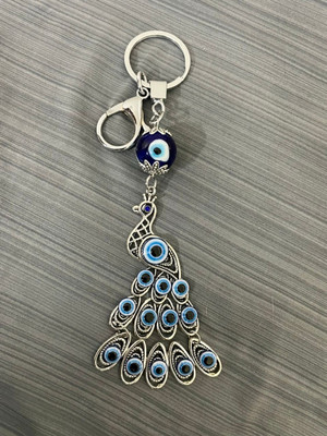 SHRI JI Classy and Beautiful Peacock Evil Eye Keychain Key Chain