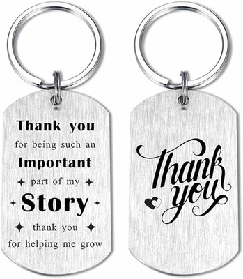 M Men Style Thank You For Beaing Such An Important Part My Story Silver Steel KeychainKeyS15 Key Chain