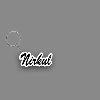 SY Gifts SYG Nirkul Name Keychain White And Black Key Chain