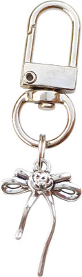 Kumar Handicraft Decorative Dragonfly Keychain with Swivel Clip, Silver Metal Charm Key Chain