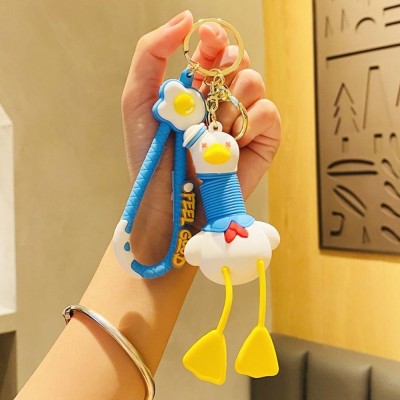 GINOYABROTHERS Cute Cartoon Keychain Silicone Unbrekable 3D Character Keyring for Kids Key Chain