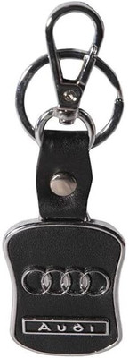 BANISTROKES Chain for Bike Black Leather Key Ring with Hook Key Chain