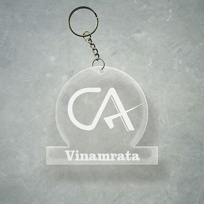 SY Gifts Chartered Accountant CA Design With Vinamrata Name Key Chain