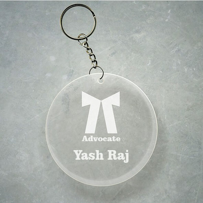SY Gifts Advocate Logo Desigh With Yash Raj Name Key Chain