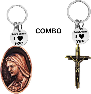 M Men Style Lord Jesus Keychain Combo– Sacred Heart Religious Keyring Set SkeyCom641-669 Key Chain