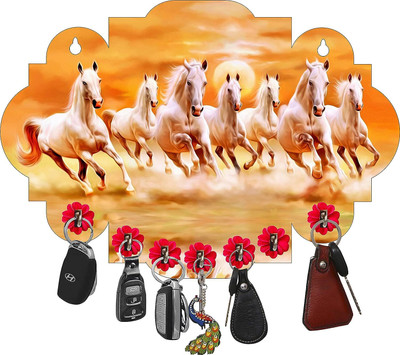 SK PARO Wood Key Holder(7 Hooks)