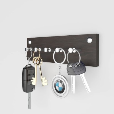 REDWUD Cadi Wooden wall mount Key Holder (Wenge) Wood Key Holder(5 Hooks, Brown)