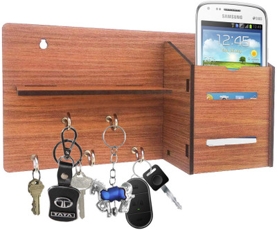 Kaynka Basic Key Holder No of Hooks 5 Wood Key Holder(5 Hooks, Brown)