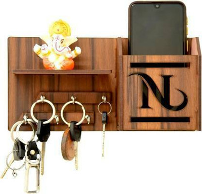 aksa Wooden Key for keeping your keys organized and accessible. Wood Key Holder(6 Hooks)