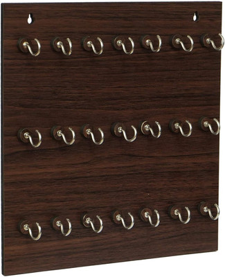 ELITECRAFT Premium Keychain Holder/Wall Hanging Board For Home/Office Wall Hanging Wood Key Holder(21 Hooks, Brown)