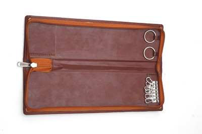 NEOCYSQO Long Key Holder Pouch Build in Faux Leather Pouch