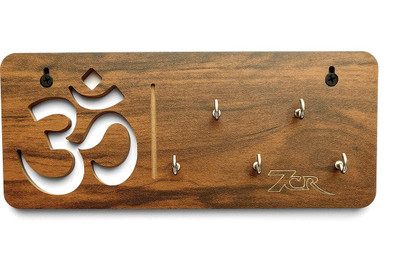 7CR Om-KH (WB) Wood Key Holder(5 Hooks, Brown)