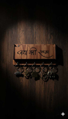 JUST ASKS Wood Key Holder(5 Hooks)