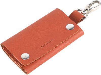 Aditi Wasan Leather Key Holder(6 Hooks, Brown)