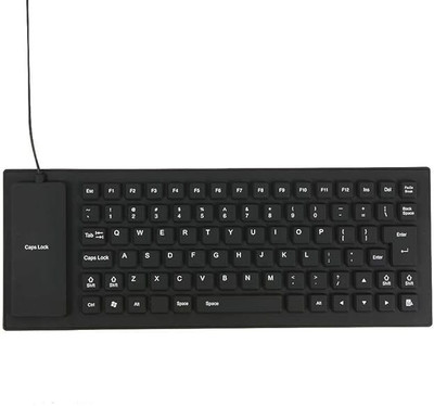 Kinzilla Foldable USB Keyboard for Laptop PC Dust proof and Waterproof Flexible Keyboard KEYBOARD Keyboard Skin(Multicolor)