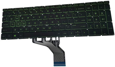 WEFLY for H-P 15-cx 16-a 15-dk 15-ec 17-cd P/N-: L20333-001 AM28B000300 Backlit Green Laptop Keyboard Replacement Key