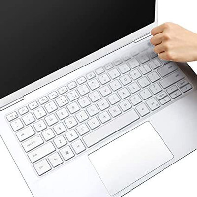 Saco Transparent,Silicone Keyboard Skin Cover Compatible for Dell New Vostro 3400 Fhd Laptop - launch year 2021 Keyboard Skin(Transparent)