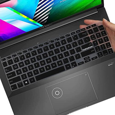 Saco Silicone Keyboard Cover Skin for 16 Inch Laptop 2023 ASUS Vivobook 16 M1605YA-MB521WS MB741WS Thin & Light 16 Inch Laptop Keyboard Skin(Black)