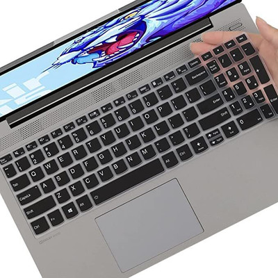 Saco Silicone Keyboard Skin Cover Compatible for Lenovo IdeaPad Slim 3 Laptop 82H802FHIN - launch year 2022 - Black Keyboard Skin(Black)