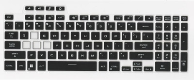 Saco Silicone Keyboard Protector Cover Compatible with 2022 ASUS TUF Gaming A15 FA507RM, FA577RE & FA577RM Series 15.6 Inch Laptop Keyboard Skin(Black)