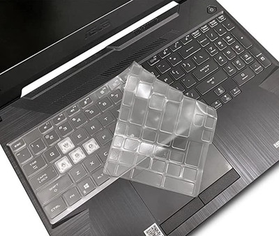 VISHAL Silicone Keyboard Skin Cover Compatible for ASUS TUF Gaming Laptop F15 15.6-inch FHD FX566HEB-HN249T - launch year 2021 Keyboard Skin(Transparent)