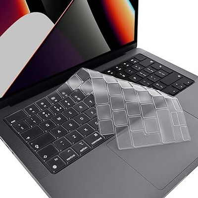 oaky OK-MBP-AIR-M2-2022-KP-TPU MacBook Air 13.6 inch 15.3 inch M2 M3 & MacBook Pro 14/16 inch 2021 Keyboard Skin(TPU Clear)