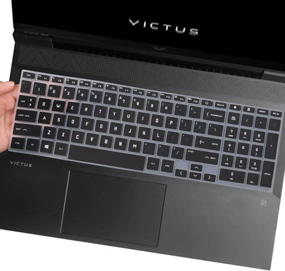 oaky 2025-2022 HP Victus 15.6 inch 15-FA, 15-FB Series HP Victus 16.1 inch 16-D, 16-E, 16-S Series. Dust-Proof Keyboard Protector Keyboard Skin(Silicon Black)