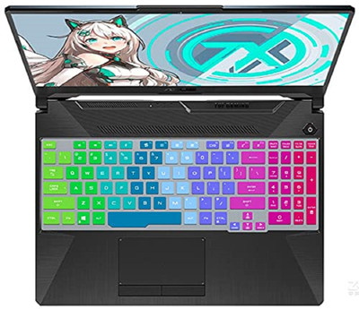 RAYA Silicone Keyboard Cover for 2021 ASUS TUF (A15 F15 A17 F17) Gaming Laptops 2021 ASUS TUF Gaming ( 15.6inch / 17.3inch ) Laptop Keyboard Skin(Multicolor)